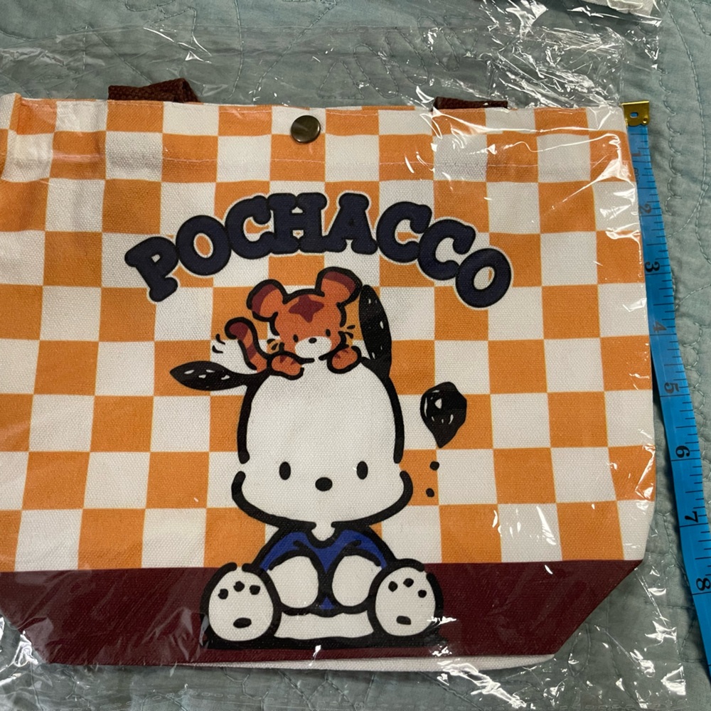 NWOT Pochacco Checkered Small Tote Bag